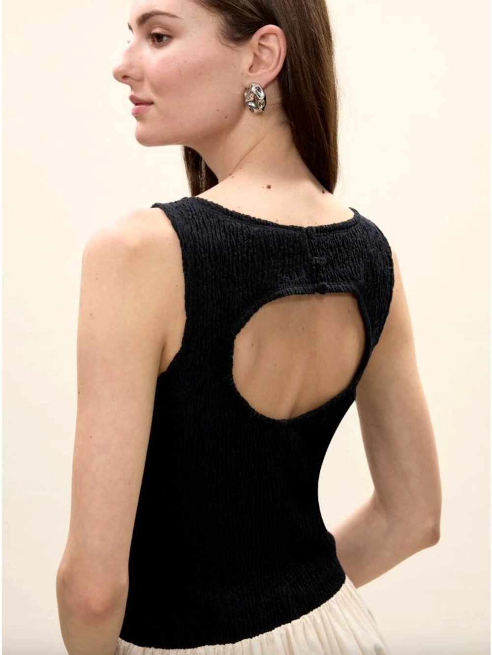 Rebecca Taylor Reese Mixed Media Midi Dress Black Womens Size Large - Picture 4 of 10